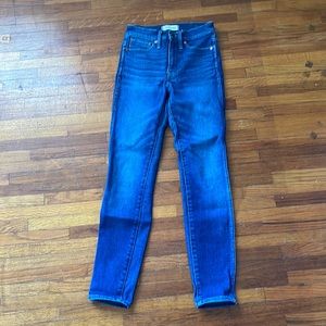 Madewell 10” High Rise Skinny Jeans Dark Wash Sz. 24